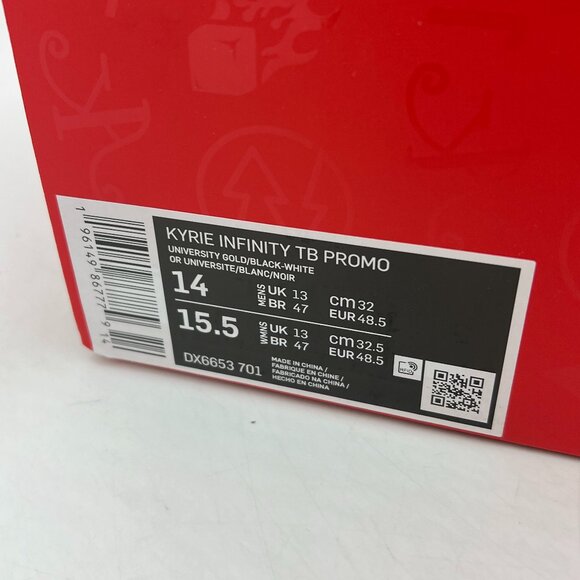 Nike Kyrie Infinity TB Promo Size 14 Gold White DX6653-701 Men Shoes Sneakers - Picture 6 of 8